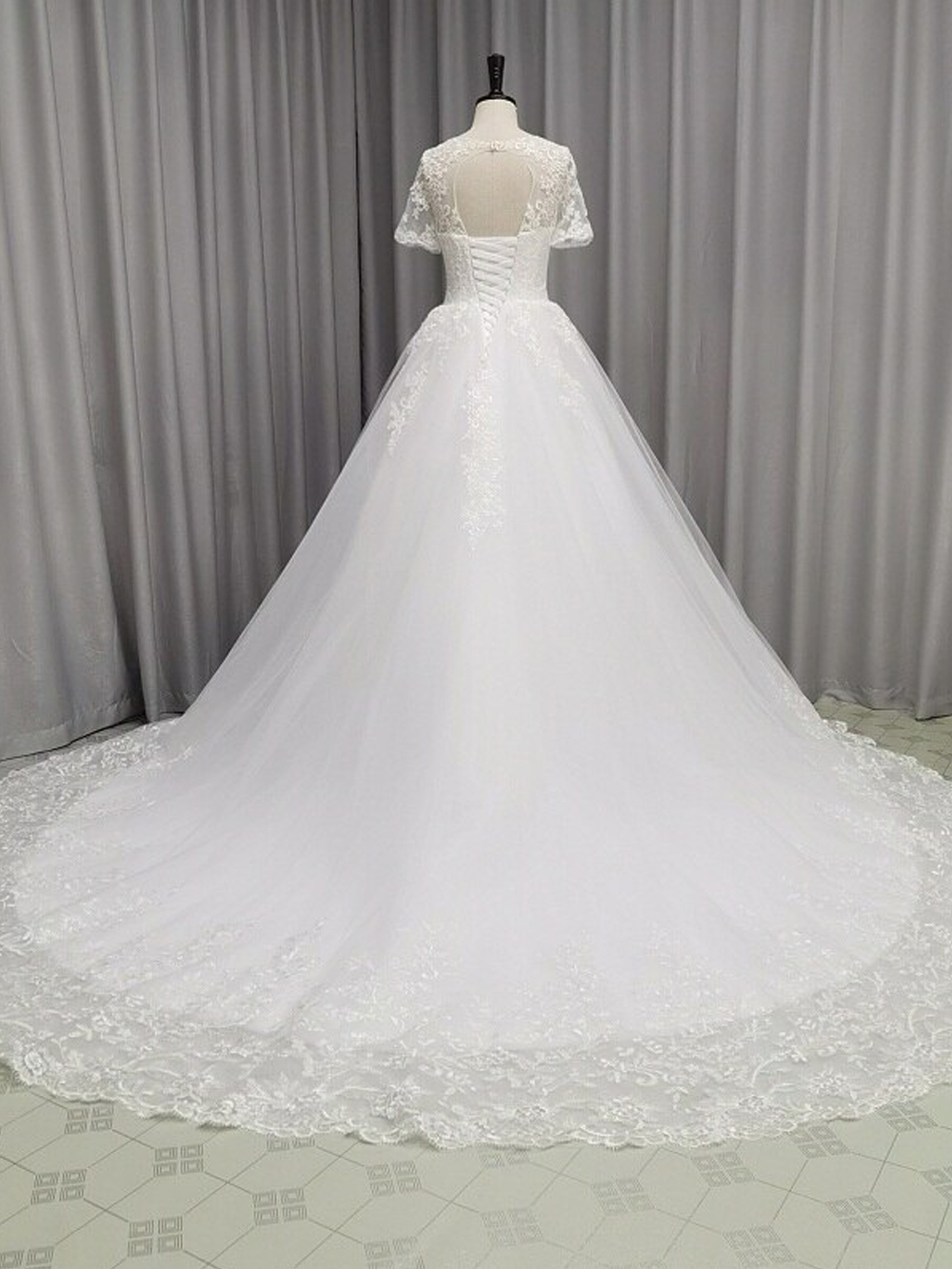 Elegant Tulle Butterfly Lace Applique Ball Gown Mini Dress main image 1