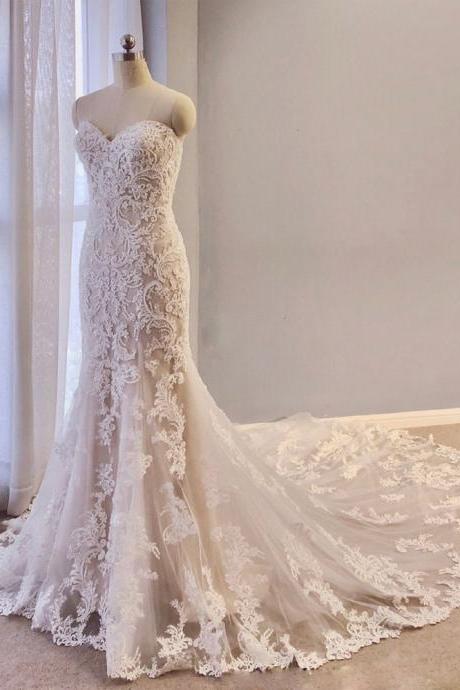  Trumpet Wedding Dress Sweetheart Sleeveless Slim Lace Embroidery Sexy Fishtail Long Bridal Gown With Cape