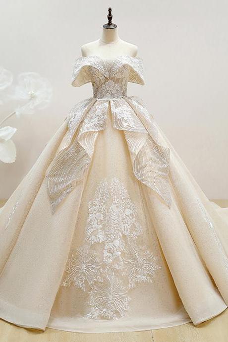 Quality Long Train Vestido De Noiva Lace Wedding Dresses 2020 Plus Size Customized Wedding Gowns Bridal Dress