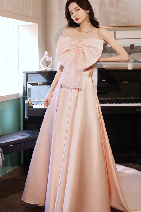 Pink Strapless evening dress